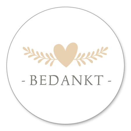 Bedankt hartje met takje